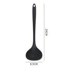 8pcs Silicone Kitchen Cooking Utensil Set, Including Chinese Spatula, Wok Spatula, Soup Ladle, Strainer, Frying Spatula, Pasta Server, Salad Tongs, Honey Dipper, Available In Red And Black Colors - Multicolor - View 14