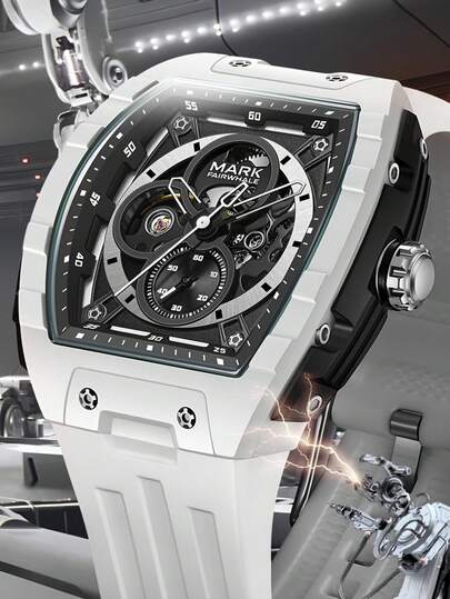 1 chiếc đồng hồ cơ nam công sở, đồng hồ bấm giờ đa chức năng có dạ quang thời trang, quà tặng sinh nhật/ngày lễ 6003