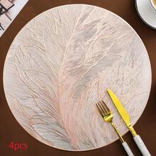 法式浪漫圆形PVC餐垫，创意印花奢华保温餐桌垫，防水餐垫 - 餐墊 - 查看 12