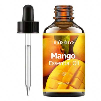 RIOSEDYS 30毫升芒果香薰精油：浓郁的芒果香气，适用于家用香薰机和加湿器，香味持久。是卧室、瑜伽、香薰机、室内空气清新剂和车载香氛的理想之选。也是馈赠佳品。