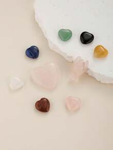 6/7/11 Pcs Healing Crystal Chakra Stones Set, Chakra Heart Crystal Stones, 7 Chakra Tumbled Stones Bulk Natural Amethyst Rose Quartz Green Aventurine Tiger Eye For Reiki Chakra Meditation - Multicolor - View 4