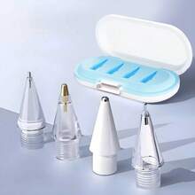 6 bucăți de penițe de schimb îmbunătățite pentru Apple Pencil, cu husă pentru stilou, durabile, vârf fin, control precis, peniță metalică, compatibile cu Apple Pencil 1/2 generație, USB-C, iPad Pro Pencil - Multicolor - Vizualizare 6