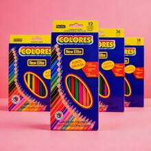 1 set de 24 colores de lápices de colores a base de aceite, suministros de dibujo y pintura para estudiantes - Juego de lápices de colores - Ver 1