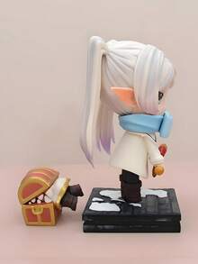 2PCS/Set Frieren In Winter Dress & Mimic-Frieren:Beyond Journey's End Cute Anime Character PVC Figurine Collectible Decorative Toy For Car/Desk/Home Decor PVC Figurine Statue Or Fan's Gifts/Collectible Gift - Multicolor - View 5