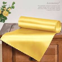 4 Pcs Luxury Gold Satin Table Runners 12x 108 Inch, Silky Wedding Table Runners, Elegant Table Decor, Bright Smooth Table Runners Birthday Party, Banquet, Graduations - 4 件套 + 奢華金 - 查看 4