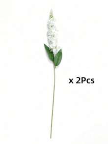 MEHELANY 6/4/2/1 Pcs - 29.2 Inches - White Gypsophila Artificial Flowers, Delphinium Silk Flowers, Long Stem Hyacinth Fake Flowers, Realistic Texture, Suitable For Wedding, Home, Outdoor Party Floral Arrangement, Tabletop Decor, Garden, Hotel, Bar, Kitchen, Fireplace, Tall Vase Decoration, Autumn Halloween, Thanksgiving, Christmas Party Supplies, DIY Arch Wreath Decor, Gift For Girls - White - View 7