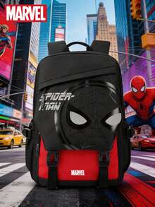 Marvel 1pc  Official Licensed  Anime Cool Cartoon Character 3D Icon Large Capacity Multi-Compartment Minimalist Backpack, Versatile For Daily Commute, Party, Holiday Travel, Back To School, Student & Office Supplies, Birthday Gift For Friends And Family - BA5943C2 - 查看 1