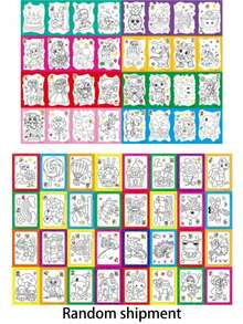 15pcs/20pcs/30pcs Watercolor Painting Coloring DIY Handmade Watercolor Puzzle Doodle Painting - Multicolor - View 8