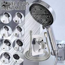 8-Level High-Pressure Handheld Shower Spray Gun Set - 3 Piecesbathroom Set (150cm Hose + Non-Drilling Bracket) Featuring Multi-Functional Water-Saving Modes, Making It An Ideal Holiday Gift - Shower Head - View 10