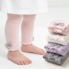 4条/包 婴幼儿打底裤和春夏网眼蝴蝶结袜 - 彩色 - 查看 1