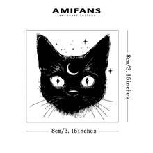 AMIFANS Temporary Tattoo Dark Demon Girl, Semi Permanent Tattoo,Lasting 1-2 Weeks Tattoo, Long Lasting Tattoo, Juice Tattoo, Realistic Tattoo, Romantic Tattoo, Fake Tattoo, Waterproof, Authentic Tattoo Look, Niche Design Tattoo, Fruit Tattoo, Plant-Based Tattoo - Black - View 3