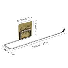 1pc, 2pcs Kitchen Paper Towel Holder, Household Lazy Rag Rack, No-Drill Wall-Mounted Creative Roll Paper Rack, Plastic Wrap Storage Rack - Cleaning Cloth Holder + Gray Double Metal Sheet (1 Piece) - View 7