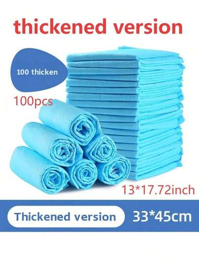 100pcs/50pcs/40pcs/20pcs Thickened Pet Pee Pads, 4 Styles, Different Sizes And Quantities, Choose Carefully According To Pet Size, Small/Medium/Large/Extra Large, Suitable For Dogs, Cats And Other Pets, Super Absorbent, Leak-Proof, Odor-Resistant, Easy To Clean, Disposable Pet Pee Pads For Puppies, Small Pets