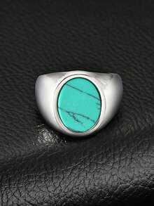 1 chiếc nhẫn thép không gỉ tối giản unisex - Nhiều màu - Xem 10