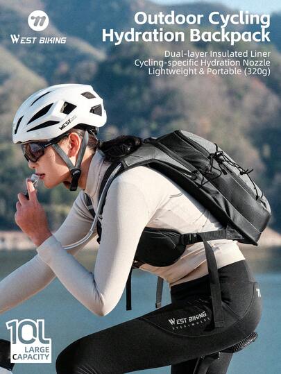  WEST BIKING Outdoor Sports Backpack Hydration System Design Lightweight Portable Multi Pocket Cycling Backpack Large Space Waterproof Insulated Backpack