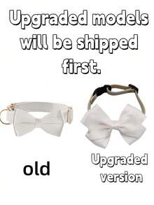 Adjustable Velvet Bow Tie Dog Collar, Metal Buckle Puppy/Cat Collar, Durable Cute Pet Collar Gift, Suitable For Small, Medium And Large Dogs - Multicolor - View 13