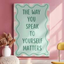1 pza Arte minimalista inspirador, frase motivacional, cuadro enmarcado lienzo verano, póster vintage, frase motivacional, diseño simple - Estilo tipográfico moderno, para sala, recámara, oficina, incluye accesorios para colgar - Lienzo enmarcado, Vertical - Lienzo enmarcado - Ver 2