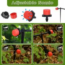 Tête d'irrigation goutte-à-goutte automatique Type durable anti-fuite, filetage femelle 1/4 pouce, installation de goutte facile, équipé d'un ouvre-boîte, convient pour les jardins, les serres, les fermes, les pelouses, les plantes d'intérieur/extérieur - Serre uniquement - Kit d'irrigation - Voir 6