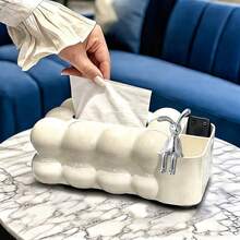 Hộp đựng khăn giấy hình đám mây có ngăn chứa đồ, hộp đựng khăn giấy nghệ thuật hình bong bóng, có thể đựng khăn giấy và điều khiển từ xa, hộp đựng khăn giấy trang trí dùng trong xe hơi, phòng tắm, phòng khách, phòng ngủ, bàn làm việc, nhà cửa, văn phòng, ký túc xá. - Nhiều màu - Xem 5