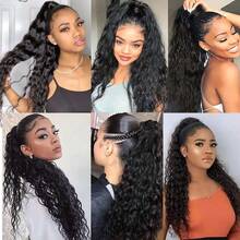 16 Inch Drawstring Ponytail Extension Curly Long Hair Ponytail, Natural Black Pony Tails Hair Extensions With Secure Fit For Easy Daily Wear - Natural Black - View 8