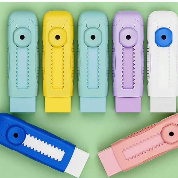 2个/套彩色橡胶橡皮擦替换装，适用于冰淇淋形状橡皮擦，清洁不留残胶