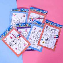 15pcs/20pcs/30pcs Watercolor Painting Coloring DIY Handmade Watercolor Puzzle Doodle Painting - Multicolor - View 2