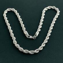 1pc Women's Silver Twisted Link Bracelet - Silver - View 3