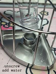 1个三角形乌龟饮水器，自动补水，不锈钢水碗和食盘，适用于乌龟、蛇、蜥蜴、小鸡、鸭子、刺猬、鸟类 - 均碼 - 查看 8