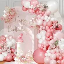 54pcs/28pcs Balloon Set 10inch/12inch White, Macaron Pink, Pastel Pink, Metallic Pink, Pink Foil Sequin Balloons, Latex Balloon Set, Suitable For Anniversary, Wedding Decoration, Photo Backdrop, Birthday Decoration, Bridal Shower, Theme Decoration, Indoor Decoration, Proposal Ceremony - Multicolor - View 6