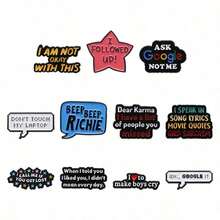 1cpNew Product Creative Inspirational English Series Brooch Cartoon Paint Badge - XZ9428 - Xem 3