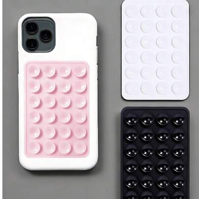 1pc Silicone Suction Cup Phone Case Stand, Octobuddy Sticky Phone Holder, Suitable For Smartphones