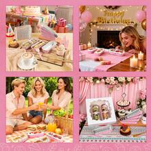 50个带盖和勺子的迷你蛋糕托盘、长方形铝箔面包烤盘、迷你吐司托盘和带盖食品容器，6.8盎司烘焙用品 - 查看 5