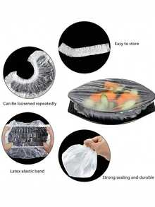 Transparent Plastic Lid With PE Film Plastic Bag, Suitable For Bowl Covers To Keep Food Fresh, Essential Kitchen Item - Multicolor - View 10