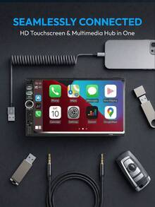 7018B High Definition Car MP5 Player With Capacitive Touch Screen, Supports In-Car Playback And Calling - Touch CarPlay - View 4