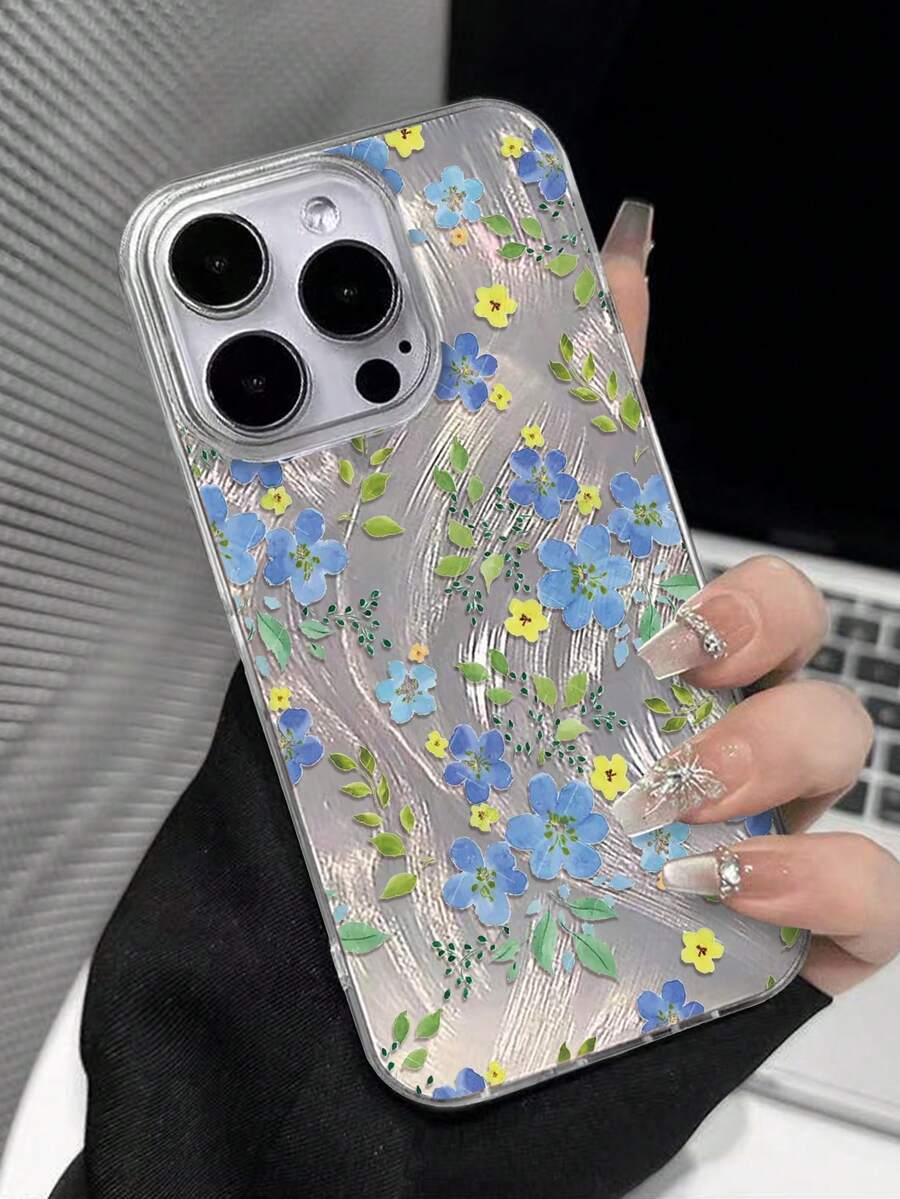 2026 New Large Hole Gradient Feather Mesh IMD PC+TPU Floral Painted Anti-Drop Phone Case, Compatible With IPhone7pro/17Air/17/17promax 16/11/16pro/16plus/16promax/16e/15Promax/13/14/12/XS/XR/7G/8P, Galaxy S25/S25PLUS/S25 Ultra/A16/A36/A26/A56/A50/A12/A32/A52/A72/A51/A21S/A13/A14/S24/S24PLUS/S24Ultra,S22/A52/A53/A54/A55, 11/12Pro/12/12X/13Pro/14Pro/15Pro/, 10/9/Note9/12c/Note11pro/Note8Pro - Multicolor - View 1