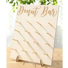 16-Hole Wooden Donut Display Stand, Home Donut Display Rack, Party Food Display Shelf, Birthday Wedding Family Gathering Food Stand, Donut Display Wooden Rack, Thanksgiving Christmas 2025 New Year Party Kitchen Cooking Rack - 16-hole Bracket - View 1