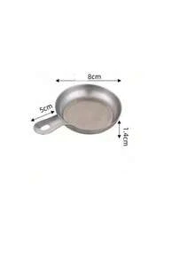 1pc Retro 304 Stainless Steel Sauce Dish With Handle, Western Style Condiment Cup, Kitchen Soy Sauce Vinegar Dipping Plate - Silver - View 8