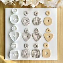 Basic Shape Polymer Clay Mold, Pottery Tools, Striped Line Shaped Soft Clay Earring Making Mold, Art Earring Making Tools, Suitable For DIY Art Clay Earring Creation - Multicolor - View 1