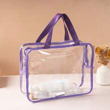 可重复使用的透明PVC国际象棋游戏收纳袋，防水旅行收纳袋，带拉链，也可用于收纳积木、拼图、毛绒玩具等，透明PVC玩具收纳袋 - 彩色 - 查看 11