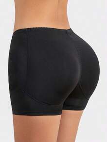 Women's Padded Panties With Removable Sponge Inserts, Butt Lifter Hip Enhancer Shapewear Shorts, Tummy Control Body Shaper, Tight-Fitting - Black - View 3