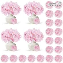 48/60pcs Light Purple Artificial Hydrangea Flowers Bulk With Stems, Silk Faux Hydrangea Heads For Easter Decor - 淺紫色 - 查看 1