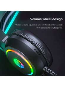 HP H100 Gaming Headset | 50mm Driver Units For Surround Sound | RGB Lighting Effects | Full-Cover Noise-Isolating Earcups | Adaptive Floating Headband | One-Button In-Line Volume Control - View 8