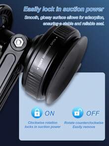 360°可调节车载手机支架，带吸盘和磁性底座，兼容 MagSafe和安卓手机，可折叠仪表盘/挡风玻璃支架，适用于汽车、卡车、办公桌、浴室等场所，防震通用智能手机支架 - 磁吸折疊支架 - 查看 6