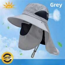 Outdoor Men's Summer Sun Protection Fishing Hat, Wide Brim UV Protection Suitable For Outdoor Activities, Hiking, Fishing - Multicolor - View 4