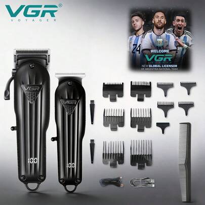 AFA VGR电动理发器，专业无线理发器，男士数码显示二合一套装 V-282 V-982