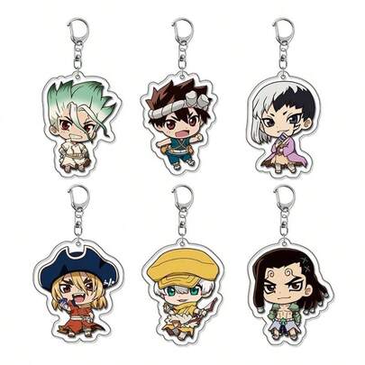 1个 Dr. Stone 动漫钥匙扣/可爱鼻夹/石神千空手办/高品质/背包挂饰/迷你礼物/动漫周边 - 史迪奇玩具、旅行玩具、课堂减压玩具、迷你小物、洗澡玩具、圣诞文具、压力球、生日礼物、圣诞礼物、复活节礼物、平安夜礼物、完美礼物、玩具、游戏