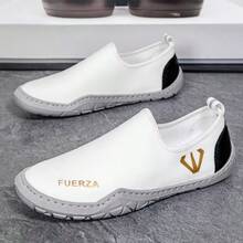 透气男士水鞋休闲驾驶鞋，新品上市 - 白灰 - 查看 2