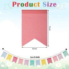 Bộ 12 lá cờ tam giác bằng polyester nhiều màu sắc, đa năng, thích hợp để trang trí nhà cửa và các dự án DIY, hoàn hảo cho đám cưới, sinh nhật, Ramadan, Eid Al-Fitr, Eid Al-Adha, Hajj, Tết Nguyên đán Hồi giáo, Ashura, Mawlid, Ngày Quốc khánh, Ngày Thánh Patrick, Lễ Phục sinh, Lễ hội Carnival, Giáng sinh, Halloween, Lễ Tạ ơn, Năm mới, trang trí sân vườn và nhiều dịp khác. Màu sắc bao gồm trắng, be, đỏ tía và kaki. - Cờ đuôi én giả làm từ sợi gai dầu - Xem 4