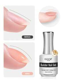 GLOZ 7合1指甲油，01透明色、02粉色、05裸色，加固型凝胶指甲油，适用于美甲延长，硬质底油，适合居家美甲。 - 彩色 - 查看 8