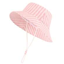 Baby Sun Hat Toddler Summer Hats Baby Bucket Hat Protective Bucket Hat Kids Beach Hats For Baby Boy Girl - Short-brimmed Bowl Cap With Wide and Narrow Stripes - View 23